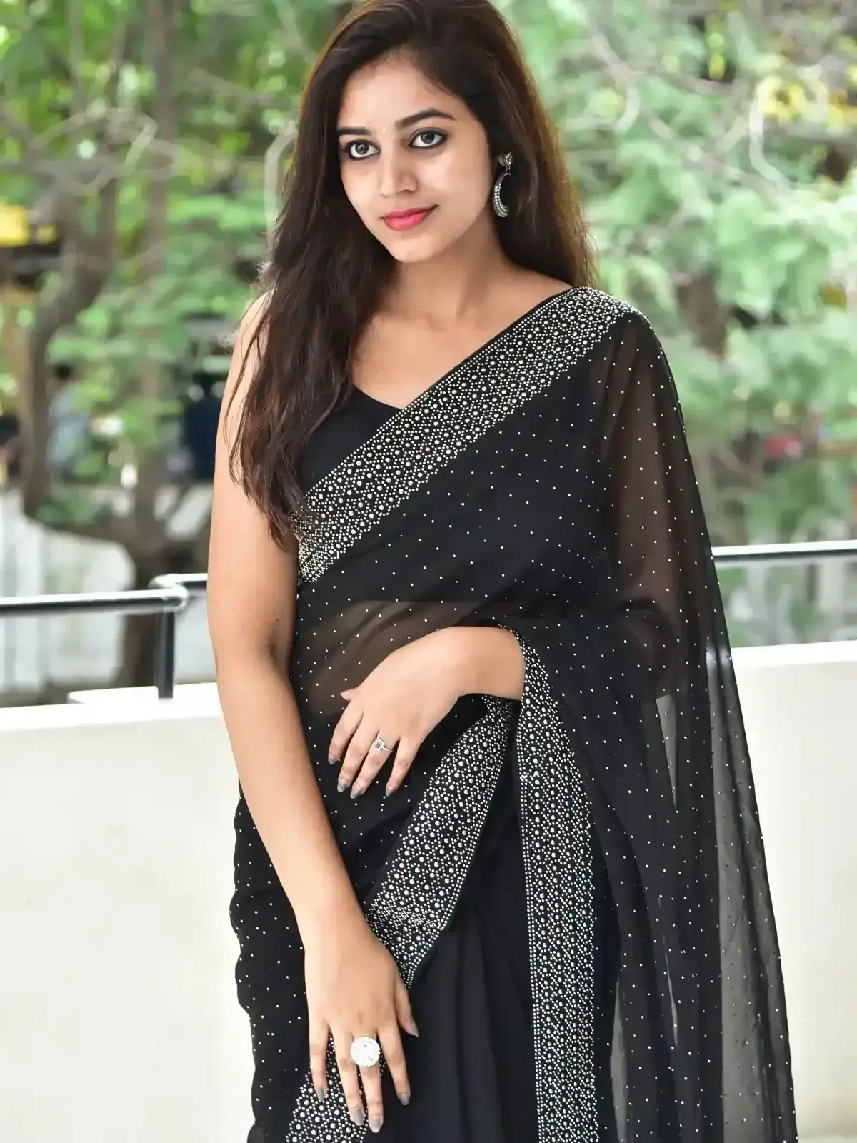 Vibhisha Jaanu in Black Saree